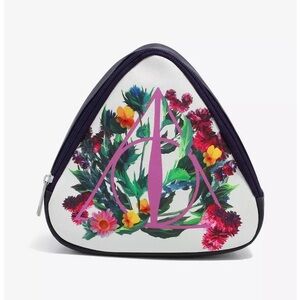 Harry Potter Deathly Hallows Floral Makeup Bag Hot Topic
